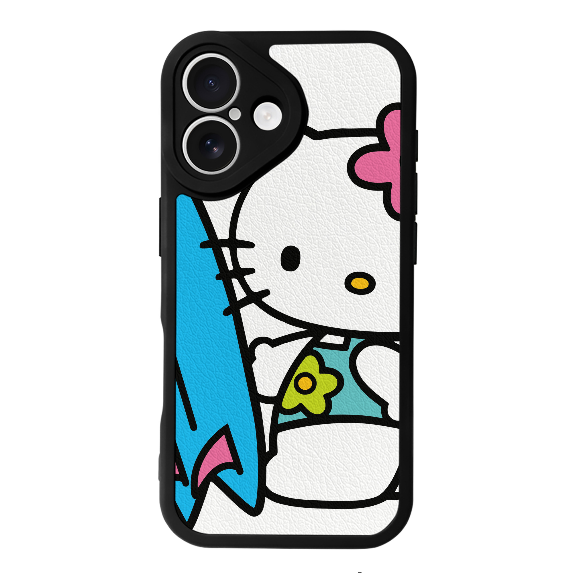 （画像用） Hello Kitty ハローキティ 【iPhone 16シリーズ対応】シリコンスマホケース（レザー調） 材質：シリコン